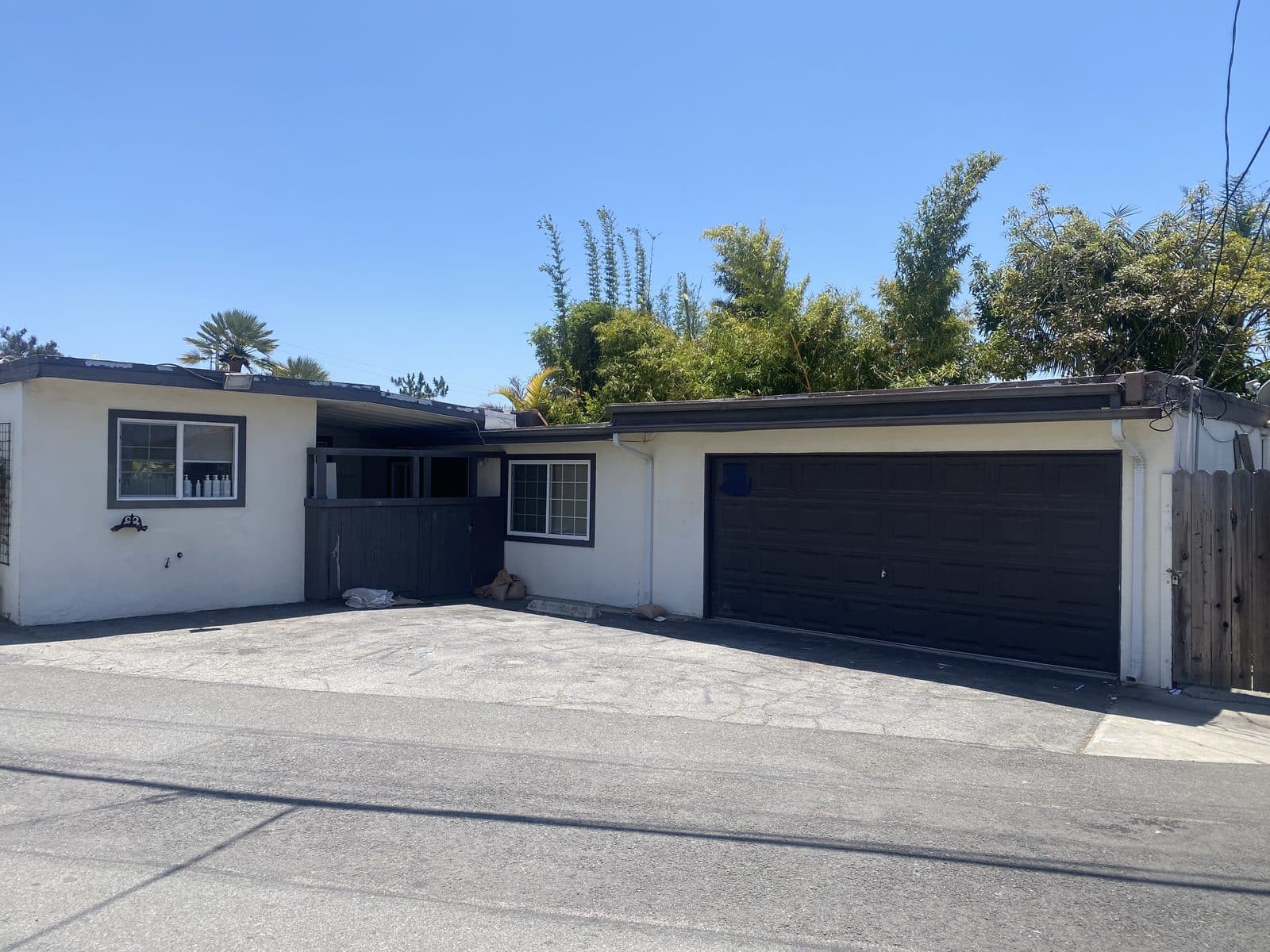 Exterior paint job, garage doors and trim